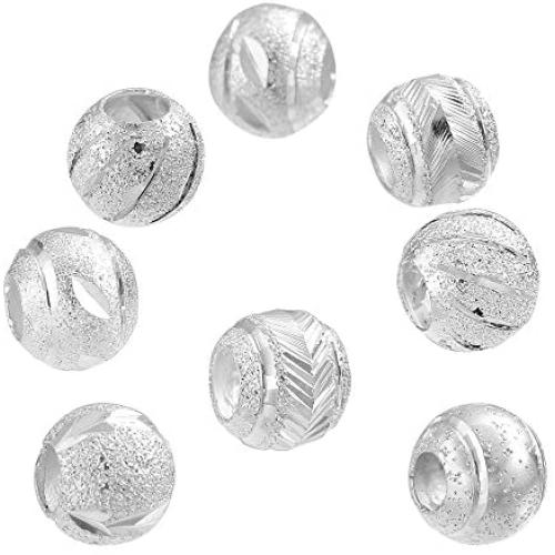 Ten (10) Star Glitter Spacer Beads for Snake Chain Charm Bracelets