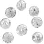 Ten (10) Star Glitter Spacer Beads for Snake Chain Charm Bracelets