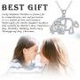 Aniu Elephant Pendant Necklace for Women, 925 Sterling Silver Girls Jewelry with Cubic Zirconia (with Gift Box)
