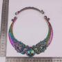 GRACE JUN Vintage Exaggerated Ethnic Carved Chunky Collar Choker Necklace Costume Jewelry