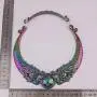 GRACE JUN Vintage Exaggerated Ethnic Carved Chunky Collar Choker Necklace Costume Jewelry GRACE JUN Vintage Exaggerated Ethnic Carved Chunky Collar Choker Necklace Costume Jewelry