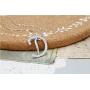 Paialco Bling Crystal Initial Letter Pendant Necklace, Silver Tone