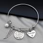 Memorial Bracelet Keychain Dad Mom in Heaven Loss Memorial Jewelry Sympathy Gift for Loss of Mom Dad Grandma Grandpa