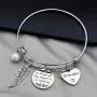 Memorial Bracelet Keychain Dad Mom in Heaven Loss Memorial Jewelry Sympathy Gift for Loss of Mom Dad Grandma Grandpa