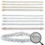 Harlembling Real Solid 925 Sterling Silver Mens Or Womens Tennis Bracelet - 14k Yellow & Rose Gold Finish Over Solid 925 Silver - 3-6mm - 6-9'' Iced One Row Bracelet