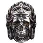 Indian Headdress Skull Head Ring for Men, Indian Chief Skull Ring, Native American Indian Head Rings, Crown Skull Ring Halloween Biker, Vintage Punk Skull Jewelry Gift for Men Boys