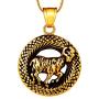 Hipunk Zodiac Pendant Necklace for Men - Star Sign Horoscope Pendant 12 Constellation Necklace 316L Stainless Steel Astrology Birthday Gifts Mens Women Jewelry