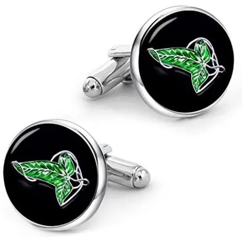 Kooer Elven Leaf Cuff Links Personalized Wedding Cufflinks Jewelry Gift for Men Kooer Elven Leaf Cuff Links Personalized Wedding Cufflinks Jewelry Gift for Men