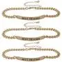 Lux Accessories Gold Tone Best Friends BFF ID Bracelet Set Trio Lux Accessories Gold Tone Best Friends BFF ID Bracelet Set Trio