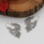 Unisex 925 Sterling Silver Plated Hollow White Skull Earring Human skeleton Head Charm Lever-back Dangle Earrings