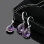 Gem Stone King 925 Silver Amethyst Pear Shape Pendant and Earrings Set (19.50 cttw Birthstone with 18 Inch Silver Chain) Gem Stone King 925 Silver Amethyst Pear Shape Pendant and Earrings Set (19.50 cttw Birthstone with 18 Inch Silver Chain)