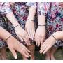 Florideco 8PCS Evil Eye Bracelet Anklet Protection Luck Braided String Kabbalah Bracelet Handmade Rope Cord Thread Friendship Bracelet
