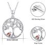 Tree of Life Necklace Pendant Ladybug/Unicorn/Llama Necklace 925 Sterling Silver Cute Animal Jewelry Gifts for Women Daughter