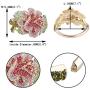 EVER FAITH Womens Austrian Crystal Elegant Flower Leaf Bangle Bracelet for Wedding, Prom