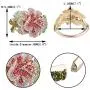 EVER FAITH Womens Austrian Crystal Elegant Flower Leaf Bangle Bracelet for Wedding, Prom EVER FAITH Womens Austrian Crystal Elegant Flower Leaf Bangle Bracelet for Wedding, Prom