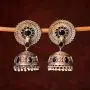 Aheli Antique Boho Oxidized Faux Blue Stone Studded Dangle Jhumki Jhumka Earrings Indian Wedding Bohemian Jewelry for Women Aheli Antique Boho Oxidized Faux Blue Stone Studded Dangle Jhumki Jhumka Earrings Indian Wedding Bohemian Jewelry for Women