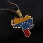 Yidan Stainless Steel Venezuela Map Flag Pendant Necklace Gold Color Venezuelan Jewelry Yidan Stainless Steel Venezuela Map Flag Pendant Necklace Gold Color Venezuelan Jewelry