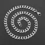 | Crucible Mens Stainless Steel Beveled Curb Link Chain Necklace (10 mm) - 24'' | Crucible Mens Stainless Steel Beveled Curb Link Chain Necklace (10 mm) - 24''