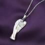 Angel Lady Urn Cremation Necklace Sterling Silver Guardian Angel Wings Urn Pendant for Ashes Keepsake Memorial Jewelry