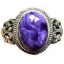 Charoite Ring,Natural Purple Charoite Jewelry For Woman Man Crystal 13x10mm Beads Stone Adjustable Ring AAAAA Charoite Ring,Natural Purple Charoite Jewelry For Woman Man Crystal 13x10mm Beads Stone Adjustable Ring AAAAA