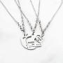 FUSTMW 3 Sister Bracelets Big Sis Middle Sis Little Sis 3 Pieces Matching Heart Bracelets of 3 Sister Jewelry Gift for Best Friends 9 Inch Adjustable Chain