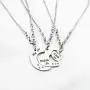 FUSTMW 3 Sister Bracelets Big Sis Middle Sis Little Sis 3 Pieces Matching Heart Bracelets of 3 Sister Jewelry Gift for Best Friends 9 Inch Adjustable Chain