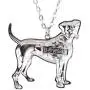 DOWAY Boxer Dog Necklace Pendant for Women Girls,Pet Chain Jewelry Gift with Floral Enamel