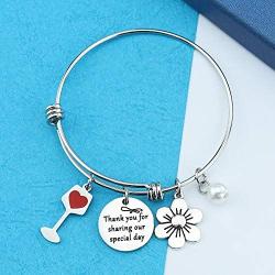 HN HNHB Thank You Sharing Our Special Day Thanks Bracelet Party Gift Wedding Jewelry Gifts