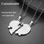 U7 Couples Necklace Stainless Steel Gold Color Custom Cat Yin Yang/Heart Puzzle BFF Friendship/Mother Daugther/His and Her Matching Set Necklaces for Men Women