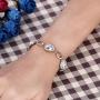 BriLove Womens Wedding Bridal Crystal Teardrop Y-Necklace Tennis Bracelet Dangle Earrings Set