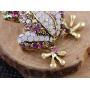 Alilang Czech Crystal Rhinestone Synthetic Emerald Golden Frog Fashion Jewelry Pin Brooch