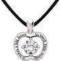 ALOV Jewelry Sterling Silver ''It takes a big heart to teach little minds'' Cubic Zirconia Apple Pendant Necklace for Teacher