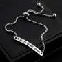 Always in My Heart Inspirational Quote Bar Bracelet Engraved Message Girls Women Jewelry