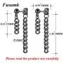 Fusamk Punk Rock Stainless Steel Long Chain Stud Earrings Drop Dangle Earrings Fusamk Punk Rock Stainless Steel Long Chain Stud Earrings Drop Dangle Earrings