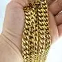 Fashion kimi2 N347a- Vacuum Coating 18k Gold Filled 11mm Classic Necklace Jewelry for Mens
