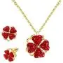 DORAFO Four-Hearts Clover Necklace Fodable and Rotating Simulated Diamond Gold Necklace for Women Girls | Fortune Necklace for Her DORAFO Four-Hearts Clover Necklace Fodable and Rotating Simulated Diamond Gold Necklace for Women Girls | Fortune Necklace for Her