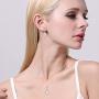 EVER FAITH 925 Sterling Silver CZ AAA Freshwater Cultured Pearl Flower Bud Necklace Earrings Set