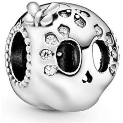 Pandora Jewelry Sparkling Skull Cubic Zirconia Charm in Sterling Silver