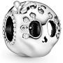 Pandora Jewelry Sparkling Skull Cubic Zirconia Charm in Sterling Silver