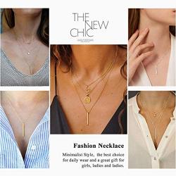 ChicSilver Customizable Vertical Bar Pendant Necklace 925 Sterling Silver Y Necklace Simple Fashion Jewelry Gifts for Women(with Gift Box)