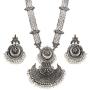 Aheli Antique Oxidised Long Necklace Earring Indian Traditional Bollywood Jewelry Set for Women Girls