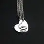 KUIYAI Big Sis Middle Sis Little Sis 3 Piece Cut Heart Necklace Set KUIYAI Big Sis Middle Sis Little Sis 3 Piece Cut Heart Necklace Set
