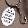 Pregnancy Announcement for Grandparents Grandpa New Fishing Buddy Arriving 2021 2020 Fishing Buddy Keychain Gift for Dad
