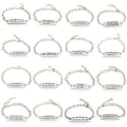 YOYONY 10 PCS Packs ! Random Inspirational Message Adjustable Leather Bracelets,Motivational Quotes Bangle Bracelets,Minimalist Decoration BFF Jewelry