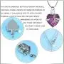 Meetlove Glass Heart Cremation Urn NecklaceMemorial Jewelry for Ashes Urn Locket Pendant - Always in My Heart