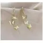 JMS18K Gold Plated Dainty Vivid Butterfly Tassel Earrings Silver Post CZ 3D butterfly Drop Dangle Earrings Fairy Earrings for Women Girls JMS18K Gold Plated Dainty Vivid Butterfly Tassel Earrings Silver Post CZ 3D butterfly Drop Dangle Earrings Fairy Earrings for Women Girls
