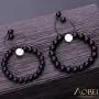 2PCS Gemstone Beaded Couple Bracelet 8MM/10MM Round Beads Healing Reiki Macrame Adjustable Jewelry for Men Women by Aobei 2PCS Gemstone Beaded Couple Bracelet 8MM/10MM Round Beads Healing Reiki Macrame Adjustable Jewelry for Men Women by Aobei