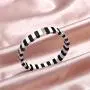 HZEYN Enamel Tile Bracelet Colorful Enameled Mini Bar Tile Bead Stretch Bracelet for Women Stackable Jewelry