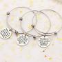 AGR8T Bangle Bracelets Teacher Appreciation Gift Teacher Day Women Jewelry Birthday Gift Stainless Steel 3PCS
