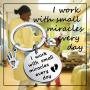 CENWA NICU Nurse Gift Midwife Gift Neonatal Nurse Jewelry I Work With Small Miracles Every Day Nurse Life Gift Pediatric Nurse Babies Nurse Thank You Gift